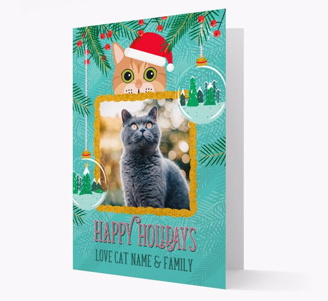 Happy Holidays: Personalized {breedCommonName} Card